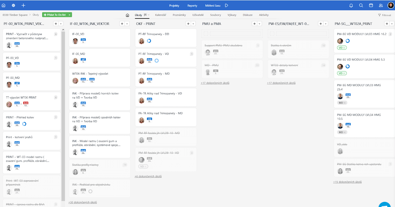 The tasks are clearly arranged by topic and each task has a deadline and a solver. Thanks to this, the tasks do not overlap.